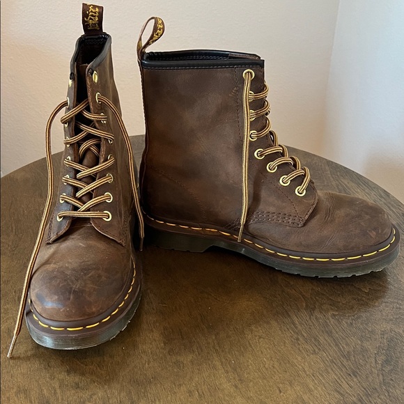 Dr. Martens Dark Brown Leather Women’s Boots 7 - Picture 2 of 8